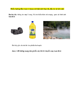 Chủ đề 3. Bài 6: Tính chất và sự chuyển thể của chất(Phiếu học tập) | Bài giảng KHTN 6 | Cánh diều