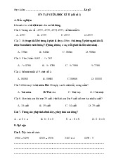 Ôn tập giữa học kì II (đề số 1) môn Toán lớp 3