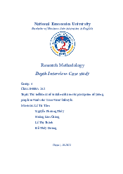 Ảnh hưởng của mạng xã hội đến nhận thức của giới trẻ hướng tới lối sống 'Không rác thải' | Tiểu luận Phương pháp nghiên cứu Phỏng vấn sâu- Case Study | Kinh tế quốc dân
