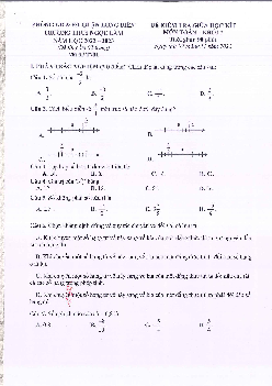 Đề giữa kì 1 Toán 7 năm 2022 – 2023 trường THCS Ngọc Lâm – Hà Nội