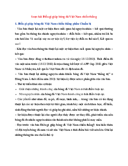 Soạn bài Điều gì giúp bóng đá Việt Nam chiến thắng | Ngữ Văn 6 Cánh Diều tập 2