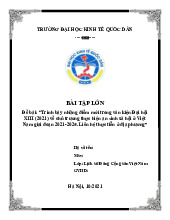 Trình bày những điểm mới trong văn kiện Đại hội XIII (2021) về chủ trương thực hiện an sinh xã hội ở Việt Nam giai đoạn 2021-2025. Liên hệ thực tiễn ở địa phương | Bài tập lớn môn Lịch sử đảng cộng sản Việt Nam