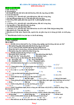 Đề cương ôn tập học kỳ 2 năm học 2022-2023 môn hóa 12