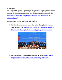 Hội nhập Kinh tế quốc tê - Hội nhập kinh tế quốc tế