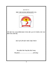 BÀI TẬP LỚN KẾT THÚC HỌC PHẦN Bảo Tàng Học Đại Cương | Học viện Hành chính Quốc gia