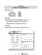 Bài 1 Khảo sát linh kiện R-L-C - Vật lí bán dẫn | Trường Đại học Bách khoa Thành phố Hồ Chí Minh
