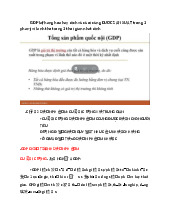 Tổng sản phẩm QUốc nội GDP - Môn Kinh tế vĩ mô - Đại Học Kinh Tế - Đại học Đà Nẵng