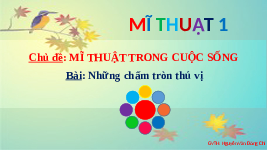 Giáo án điện tử Mĩ Thuật 1 Chủ Đề 1 Kết nối tri thức: Những chấm tròn thú vị