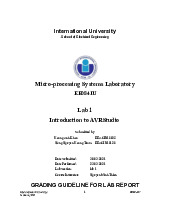 Introduction to AVRStudio | Bài báo cáo thực hành Lab 1 học phần Micro-processing Systems Laboratory | Trường Đại học Quốc tế, Đại học Quốc gia Thành phố Hồ Chí Minh