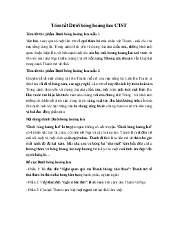 Tóm tắt Dưới bóng hoàng lan Ngữ Văn 10 sách Chân Trời Sáng Tạo