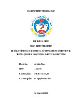 Chính Sách Tiền Tệ Tại Việt Nam | Môn Kinh tế đầu tư - Đại học Kinh Tế Quốc Dân