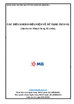 Các điều khoản điều kiện để sử dụng dịch vụ của ngân hàng MB bank | Trường Cao Đẳng Công Thương Việt Nam