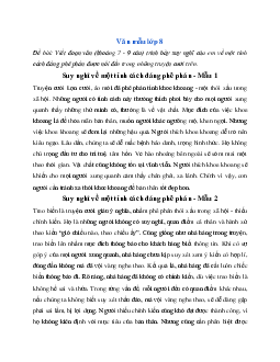 Văn mẫu Ngữ Văn lớp 8: Viết đoạn văn suy nghĩ về một tính cách đáng phê phán trong những truyện cười | Kết nối tri thức