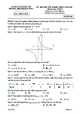 Đề thi thử tốt nghiệp THPT 2025 môn Toán trường THPT Hướng Hóa – Quảng Trị