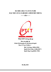 Báo cáo giữa kỳ IOT: Hệ thống giám sát chất lượng không khí | Iot và ứng dụng | Học viện Công nghệ Bưu chính Viễn thông