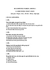 BỘ CÂU HỎI TRẮC NGHIỆM  CHƯƠNG 2