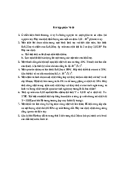 Bài tập Nhiệt động học - phi - Vật lý đại cương 1 | Trường Đại học Công nghệ, Đại học Quốc gia Hà Nội