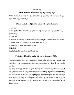 Phân tích đặc điểm nhân vật người thợ mộc trong truyện ngụ ngôn Đẽo cày giữa đường | Văn mẫu lớp 7 Cánh diều