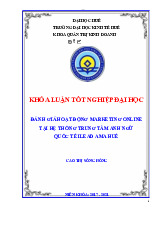 Đánh Giá Hoạt Động Marketing Online Tại ILEAD AMA Huế | Môn Marketing Online - Trường Đại học Kinh tế, Đại học Huế