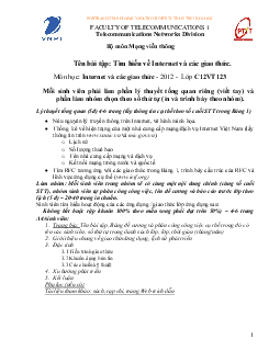Ngân hàng Bài tập Internetworking | PTIT