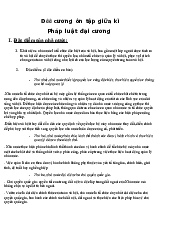 Một số chủ đề ôn tập giữa kì môn Pháp Luật Đại Cương | Đại Học Hà Nội