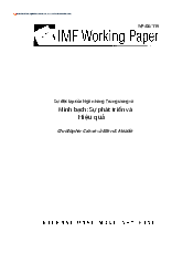 Tài liệu tham khảo: độc lập và minh bạch của Ngân hàng Trung ương: Sự phát triển và hiệu quả | Tài chính tiền tệ