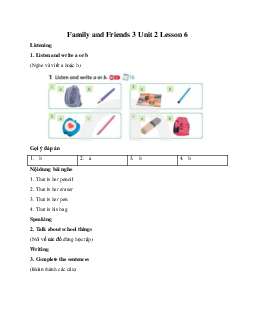 Family and Friends 3 Unit 2 Lesson 6 This is his ruler
