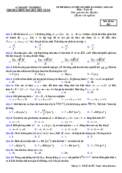 Đề thi xếp lớp Toán 10 năm 2019 – 2020 trường Nguyễn Viết Xuân – Vĩnh Phúc