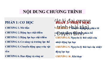 Bài giảng môn Vật lý đại cương chương 3: Động lực học chất điểm