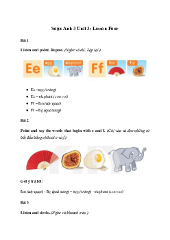 Giải Tiếng Anh lớp 3 Unit 3: Lesson Four | Family and Friends