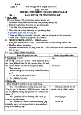 Giáo án Đạo đức Lớp 1 | Môn Giáo dục tiểu học - Đại học Vinh