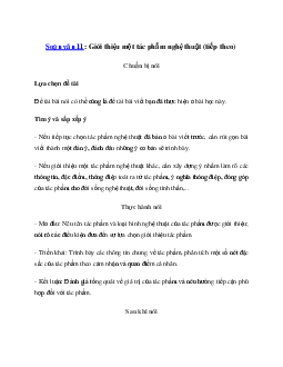 Soạn bài Giới thiệu một tác phẩm nghệ thuật (tiếp theo) Kết nối tri thức
