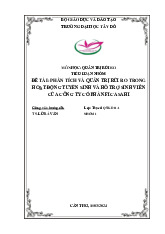 Phân tích và quản trị rủi ro trong hoạt động tuyển sinh và hỗ trợ sinh viên của công ty cổ phần Fic Asahi | Tiểu luận nhóm