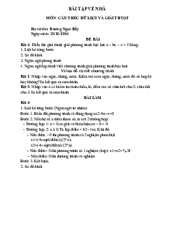 Bài tập môn Cấu trúc dữ liệu và Giải thuật | Đại học Khoa học và Công nghệ Hà Nội
