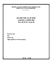 Bài Tiểu luận Môn Giáo dục chính trị | Trường Cao đẳng Kinh tế Công nghiệp Hà Nội