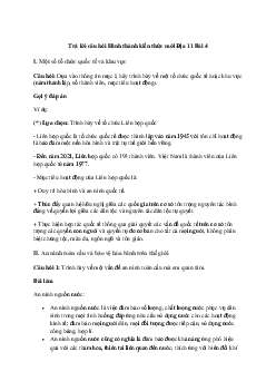 Giải Địa lí 11 Bài 4: Một số tổ chức quốc tế và khu vực, an ninh toàn cầu