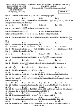 Đề giữa kì 1 Toán 12 năm 2023 – 2024 trường THPT Gia Định – TP HCM