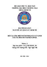 Tìm hiểu mô hình quản lý kinh tế của Apple | Bài thảo luận quản lý kinh tế