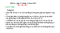 Giáo án điện tử Tiếng việt 1 bài 3 Chân trời sáng tạo: Học vần: op, ôp, ơp