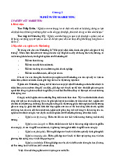 Chương 2: Quy Trình và Mục Đích Môn Nghiên cứu Marketing | Đại học Kinh tế và Quản trị kinh doanh, Đại học Thái Nguyên