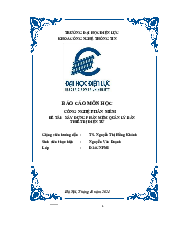 Báo cáo môn học công nghệ phần mềm | Trường đại học Điện Lực