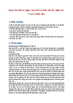 Soạn bài Nói và nghe: Trao đổi về một vấn đề | Ngữ văn 7 sách Cánh diều