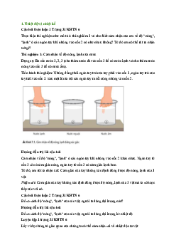 Giải Khoa học tự nhiên lớp 6 Bài 7 Thang nhiệt độ Celsius. Đo nhiệt độ | Chân trời sáng tạo