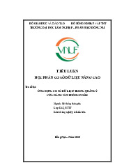 Tiểu luận Cơ Sở Dữ Liệu Nâng Cao: Ứng Dụng Quản Lý Cửa Hàng Văn Phòng Phẩm | Đại học Lâm nghiệp