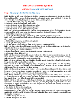 Bài tập vật lý lớp 10 học kỳ II