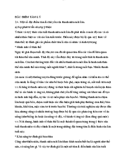 Đặc điểm tâm lý của thanh thiếu niên | Đại học Sư Phạm Hà Nội