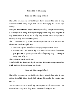 Thu sang | Soạn văn 7 Chân trời sáng tạo