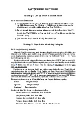 Bài tập thực hành tin học MS Word | Môn tin học đại cương