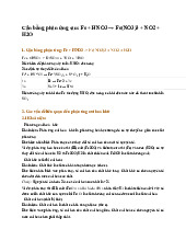 Cân bằng phản ứng sau: Fe + HNO3 → Fe(NO3)3 + NO2 + H2O - Hóa học 12