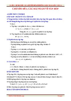 Tuyển tập đầy đủ các chuyên đề bồi dưỡng học sinh giỏi Toán 6